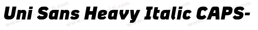 Uni Sans Heavy Italic CAPS字体转换